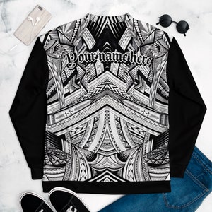 Samoan Tatau Personalized Unisex Bomber Jacket