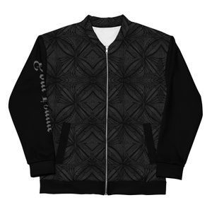 Samoan Black Tapa Personalized Bomber Jacket