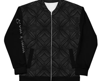 Samoan Black Tapa Personalized Bomber Jacket