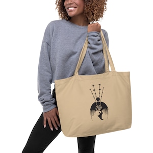 Taupou Large organic tote bag