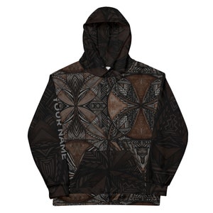 Samoan Dark Tapa Personalized Hoodie