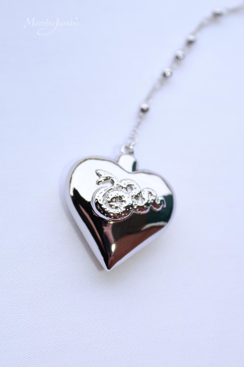 Collar con colgante de corazón, collar de cuchara de Lana Del Rey, joyería minimalista de plata. imagen 8
