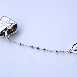 Collar con colgante de corazón, collar de cuchara de Lana Del Rey, joyería minimalista de plata. imagen 11