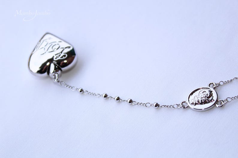 Collar con colgante de corazón, collar de cuchara de Lana Del Rey, joyería minimalista de plata. imagen 11