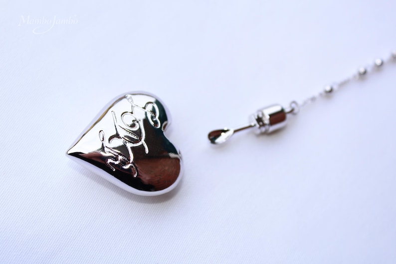 Collar con colgante de corazón, collar de cuchara de Lana Del Rey, joyería minimalista de plata. imagen 10