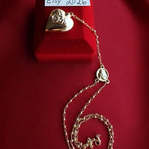 Collar Corazón Dorado, Colgante Cuchara Réplica de Lana Del Rey, Joyería Delicada, Regalo para Ella imagen 4