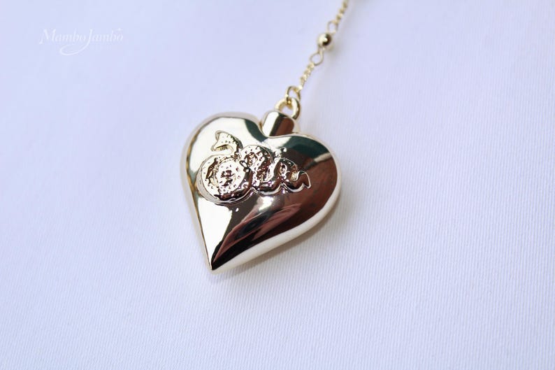 Collar Corazón Dorado, Colgante Cuchara Réplica de Lana Del Rey, Joyería Delicada, Regalo para Ella imagen 13