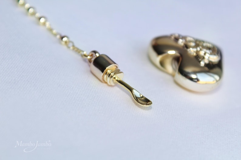Collar Corazón Dorado, Colgante Cuchara Réplica de Lana Del Rey, Joyería Delicada, Regalo para Ella imagen 12
