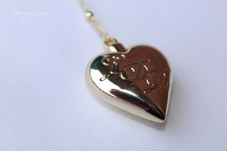 Collar Corazón Dorado, Colgante Cuchara Réplica de Lana Del Rey, Joyería Delicada, Regalo para Ella imagen 14