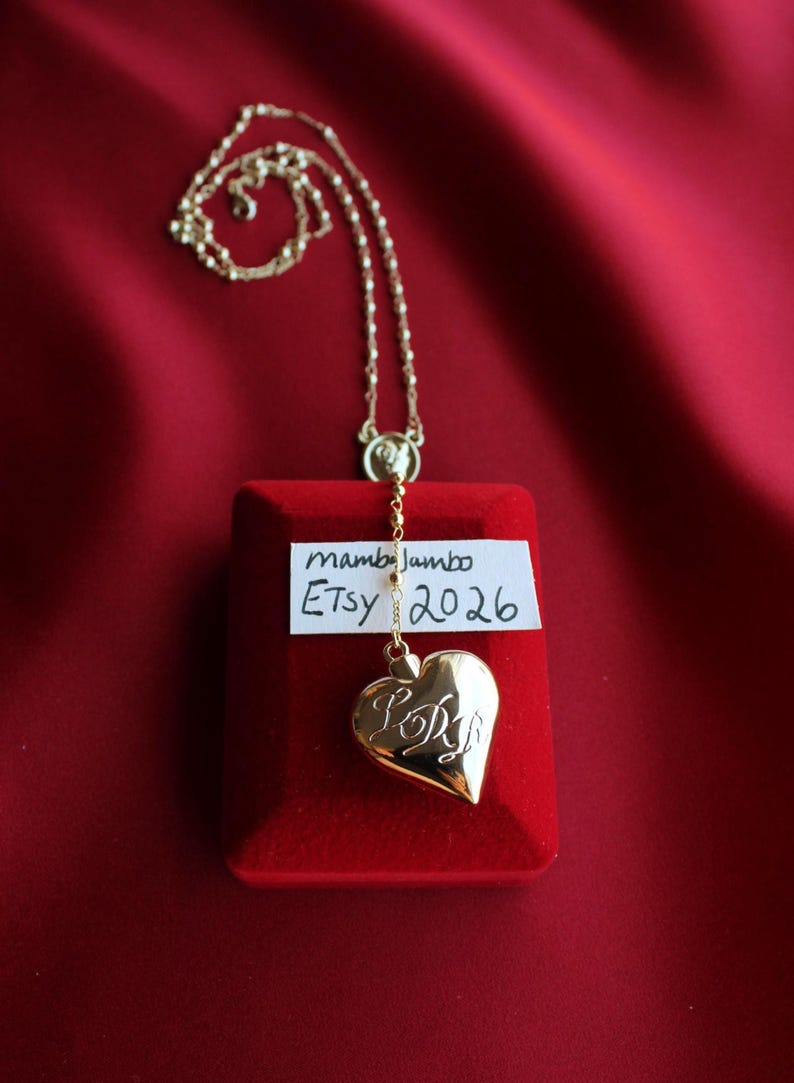 Collar Corazón Dorado, Colgante Cuchara Réplica de Lana Del Rey, Joyería Delicada, Regalo para Ella imagen 3