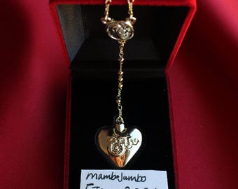 Collar Corazón Dorado, Colgante Cuchara Réplica de Lana Del Rey, Joyería Delicada, Regalo para Ella