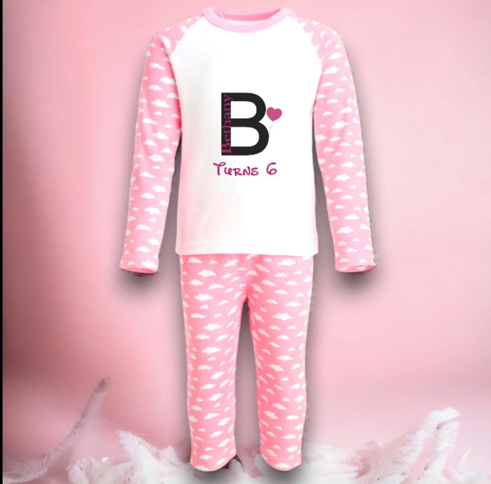 Pink cloud pyjamas sale