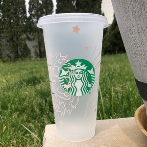 Custom Leo Zodiac Cold Cup, Reusable 24 oz Cold Cup, Personalized Colors