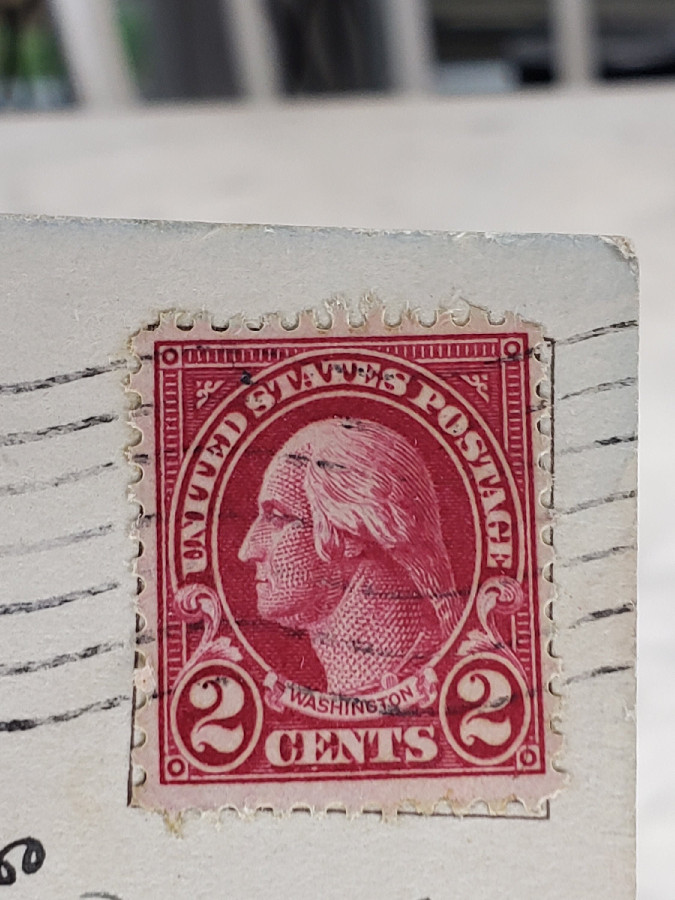 Red 2 Cent Stamp George Washington - dlwn3jp