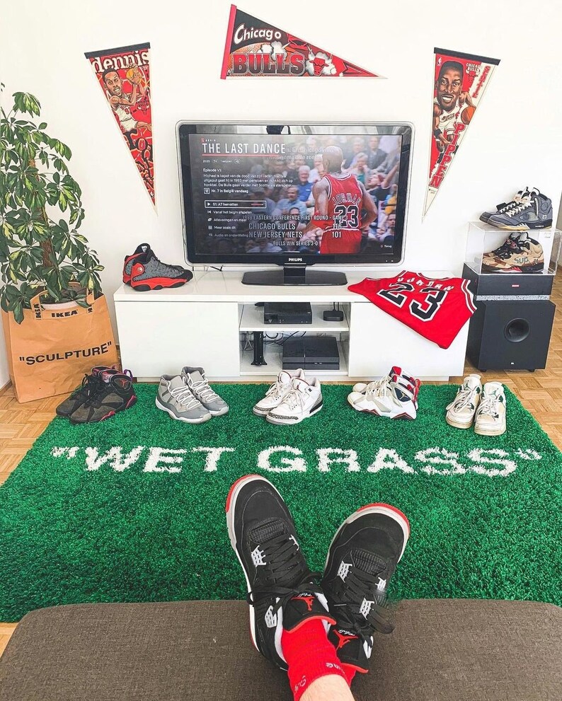 Wet Grass Rug Custom Hypebeast Carpet fedex Shipping Etsy