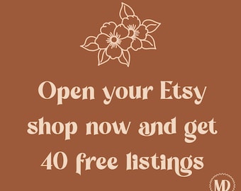 40 Free Etsy Listings, New Etsy Seller, Free Listings, New Etsy Shop