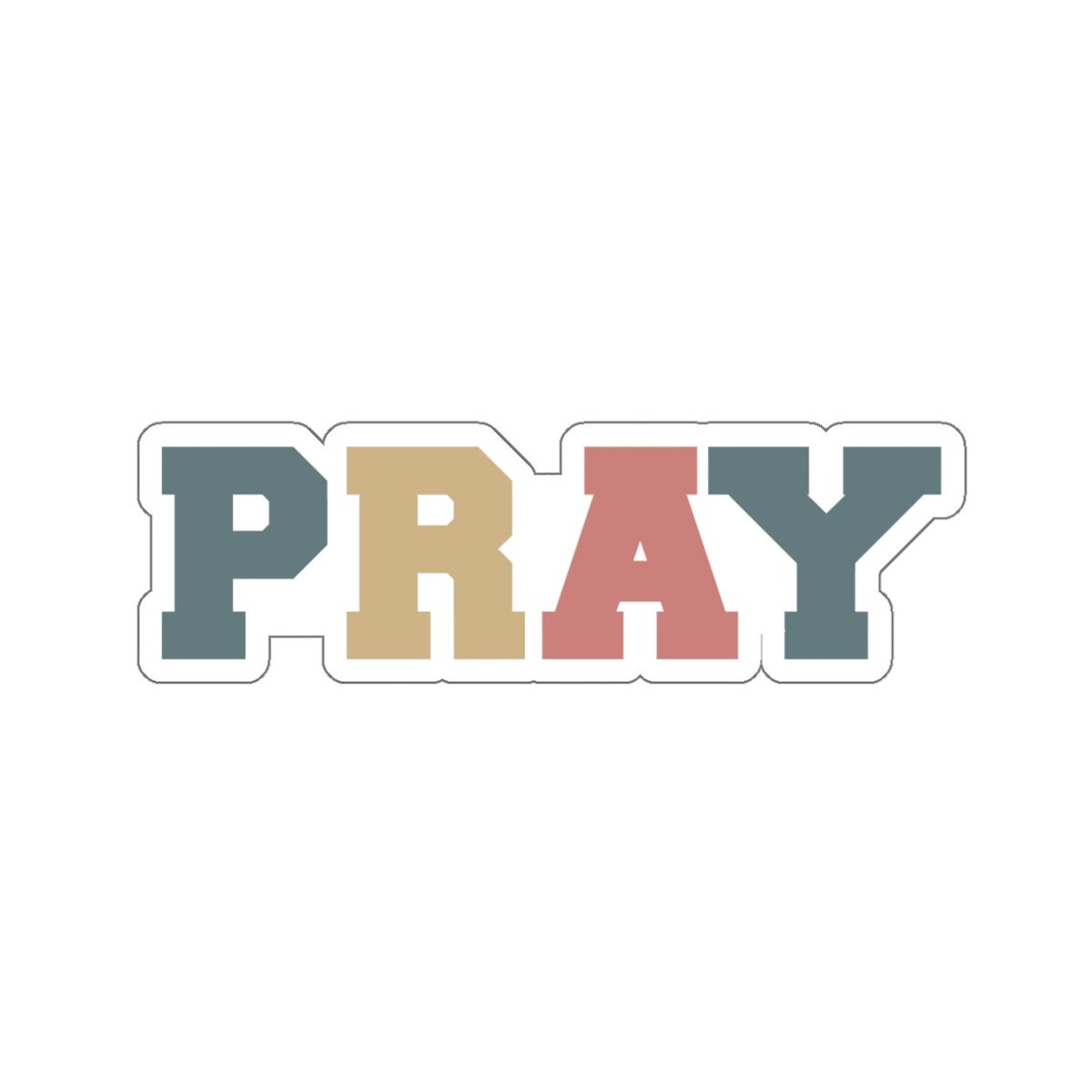 Pray Sticker Religious Stickers Christian Stickers Catholic Etsy