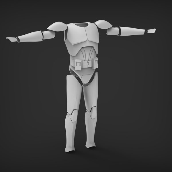 Clone Trooper Armor Animated Phase 2 TCW 3D Print STL Files
