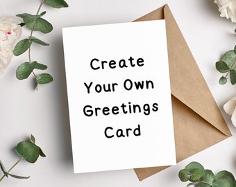 Custom Card | Create Your Own Card By Adding Text, Photos Or Designs | Bespoke, Personalised Photo Card | Wholesale Available | Customised