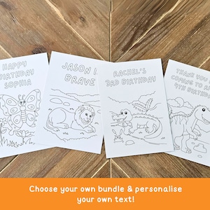 Schede da colorare personalizzate per sacchetti da festa per bambini / Pagine da colorare per compleanno bambini / Fogli da colorare per neonati con affermazioni positive