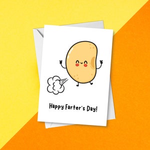 Le père de Happy Farter - calembour drôle pour la fête des pères | Carte de blague papa Punny pour un père qui pète beaucoup | meilleur père du monde | Carte de jeu de mots pet