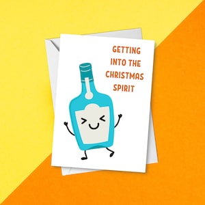 Entrando no Espírito Natalino: Cartão de Natal Engraçado | Cartão de Saudações Festivas com Trocadilhos Alcoólicos | Trocadilhos Divertidos de Natal para Amantes de Bebidas