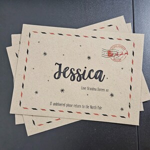 Feestelijke kerstenvelop | Gepersonaliseerde geldenvelop Noordpool | Aangepaste naam kerstvakantie-enveloppen | Uit een cash-envelop van de kerstman