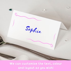 Tarjetas con nombres impresos y divertidos / Nombres de asientos para bodas personalizados / Configuración de mesas llamativas personalizadas para eventos / Invitados a la cena en carpa plegable