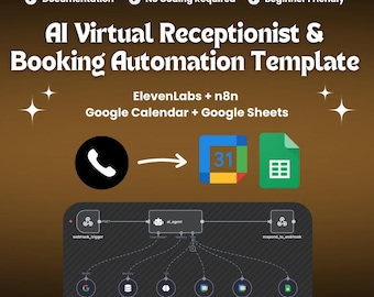 AI Virtual Receptionist & Booking Automation Template – ElevenLabs + n8n Workflow for Google Calendar and Google Sheets - n8n Appointment
