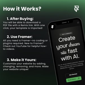 Modern AI Website Generator Framer Template | Responsive Landing Page ...