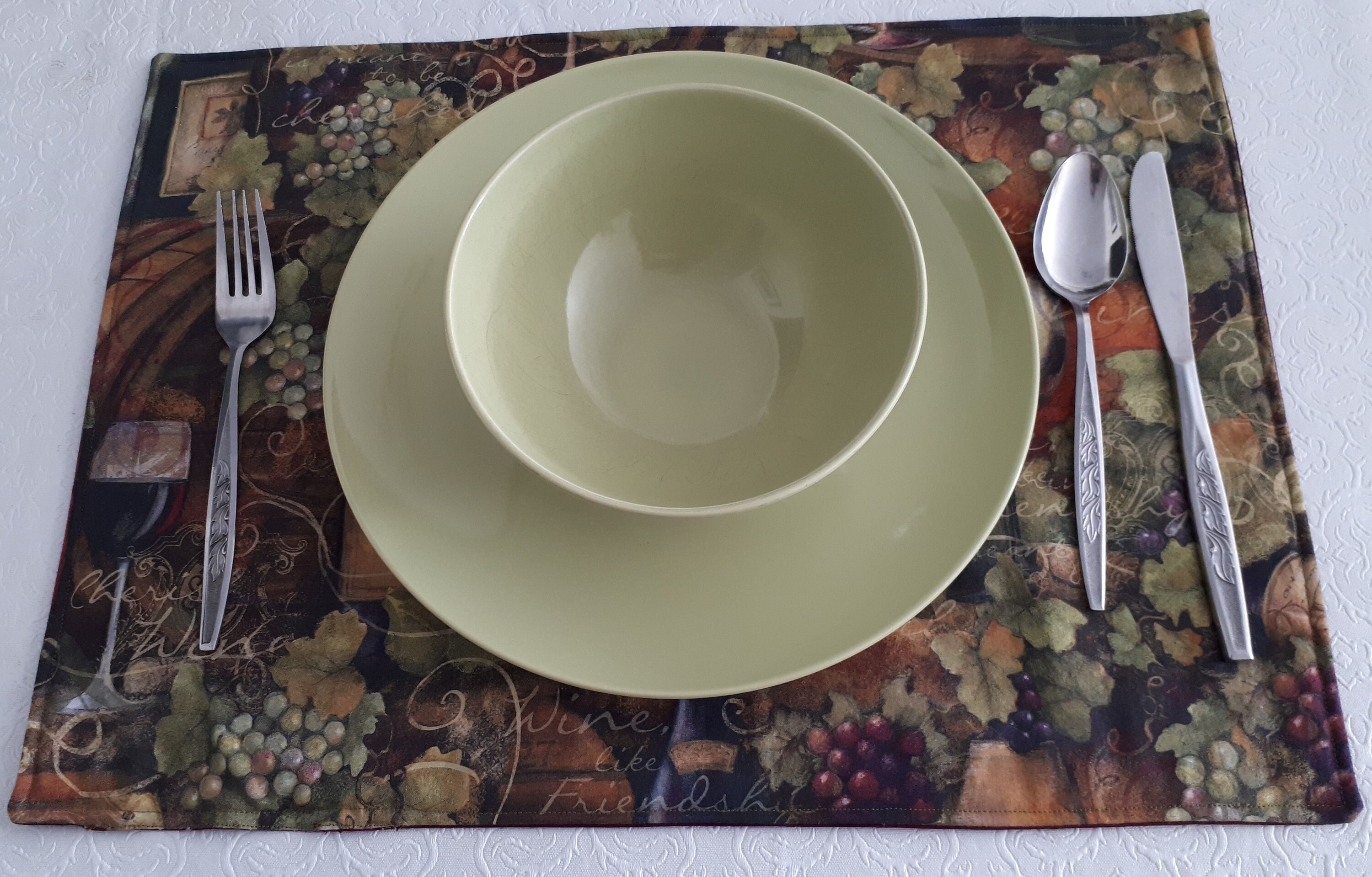 Formal placemats Wine themed placemats Placemats set of 6 Etsy