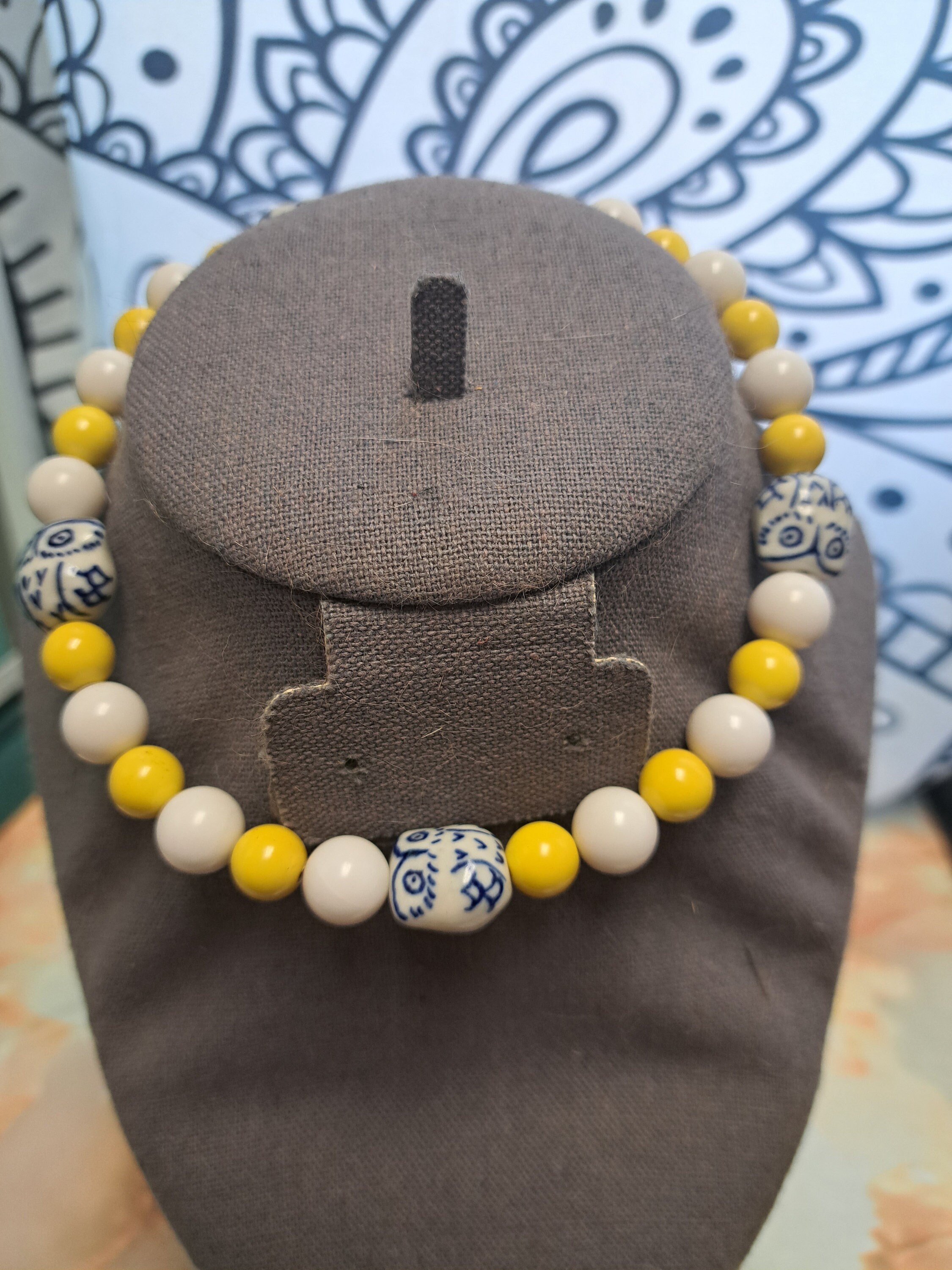 Beaded Owl Wire Choker