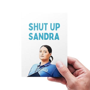 Druckbare Dina Fox Karte, halt die Klappe Sandra, Superstore Geburtstagskarte, Superstore TV Show, Cloud 9 Superstore, Netflix Superstore Grußkarte