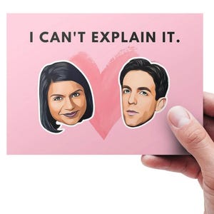 Printable Kelly Kapoor and Ryan Howard Love Card, The Office US TV Show, The Office Funny Love Card, The Office US Valentine&#39;s Card