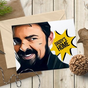 Afdrukbare Welcome Home Card, Billy Butcher wenskaart, Billy Butcher Daddy's Home Card, The Boys TV Show, grappige Inwijdingsfeestkaart