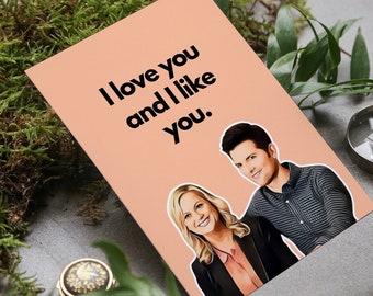 Leslie Knope and Ben Wyatt Love Card, Parks and Recreation TV Show, Funny Leslie Knope Quote, Funny Valentine's Day Card