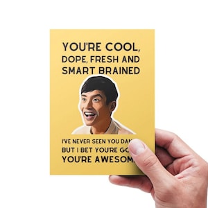 Druckbare Jason Mendoza Positive Karte, Du bist fantastisch, The Good Place Geburtstagskarte, druckbare Anerkennungskarte, Jason Mendoza lustiges Zitat