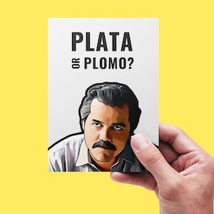 Afdrukbare Narcos-kaart, Pablo Escobar-verjaardagskaart, Plata o Plomo, Narcos TV-showkaart, kartelkaart
