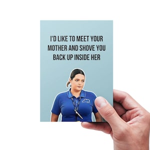 Carte d'anniversaire imprimable Dina Fox, carte d'anniversaire Superstore, émission de télévision Superstore, Cloud 9 Superstore, carte de vœux Netflix Superstore