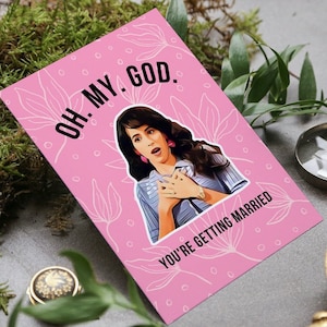 Afdrukbare Janice Friends Wedding Card, Oh mijn God, je gaat trouwen, Funny Friends Engagement Card, Friends TV Show, Funny Janice Quote