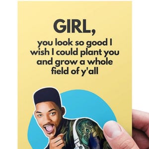 Printable Fresh Prince Love Card, Will Smith Funny Quote Card, Fresh Prince of Bel-Air Greeting Card, Will Smith One Liner, Vintage TV Card