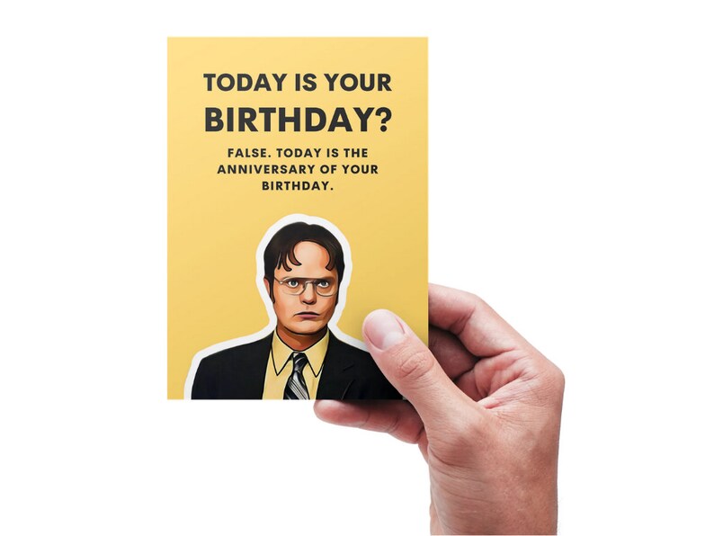 Printable Dwight Schrute Birthday Card It's Your - Etsy