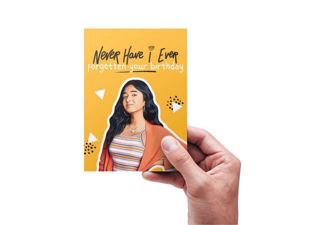 Printable Never Have I Ever Birthday Card, Never Have I Ever Netflix TV ...
