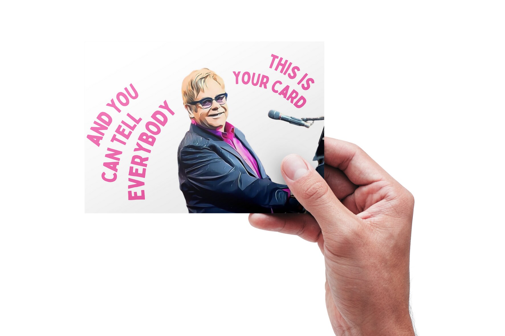 Printable Elton John Song Card Funny Elton John Birthday - Etsy