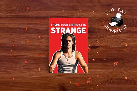 Personalised Stranger Things Birthday Card - Funny TV Netflix Card For Son/Dad