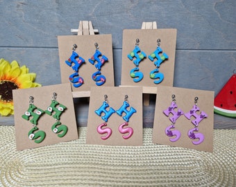 Polymer Clay Earrings Earrings | Harry Styles Inspired Songs Pinball Silver Watermelon Sushi Kiwi Grapejuice