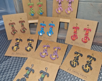 Polymer Clay | Earrings Taylor Swift inspired Lover Folklore Evermore Reputation 1998 Red Midnight