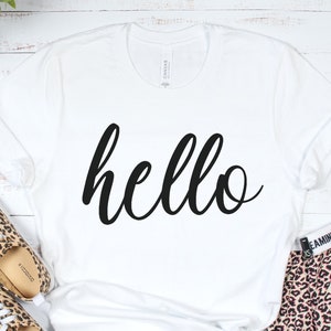 Hello SVG Png Pdf, Hello Sign SVG, Hello Cut File, T-shirts for Women ...