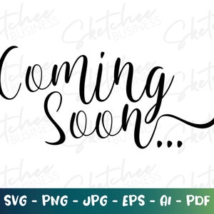 Bientôt disponible svg png pdf, annonce de grossesse svg, fichiers de coupe cricut, silhouette, grossesse nouvelle annonce de bébé svg, nouveau bébé svg png