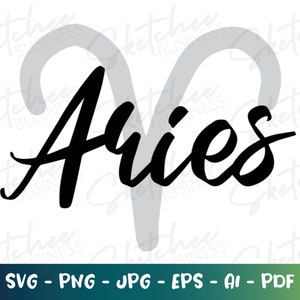 Aries Zodiac SVG, Aries Sign, Aries Astrology, Horoscope SVG, Aries, Cricut Cut File, Constellation, Aries Astrology, Horoscope, Aries Icons